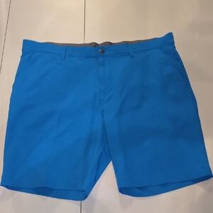 adidas Bright Blue Men's Flat Front Shorts
